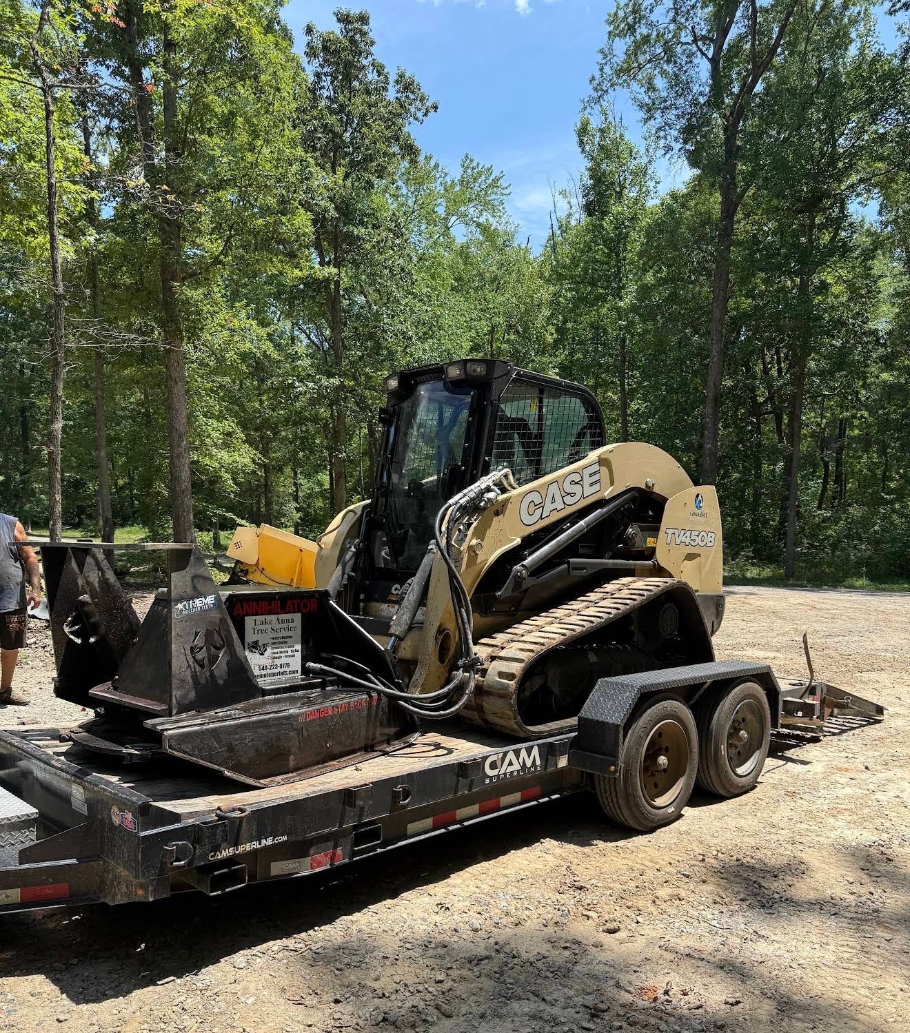 Lake Anna Tree Service equipment on a land clearing job in Virginia